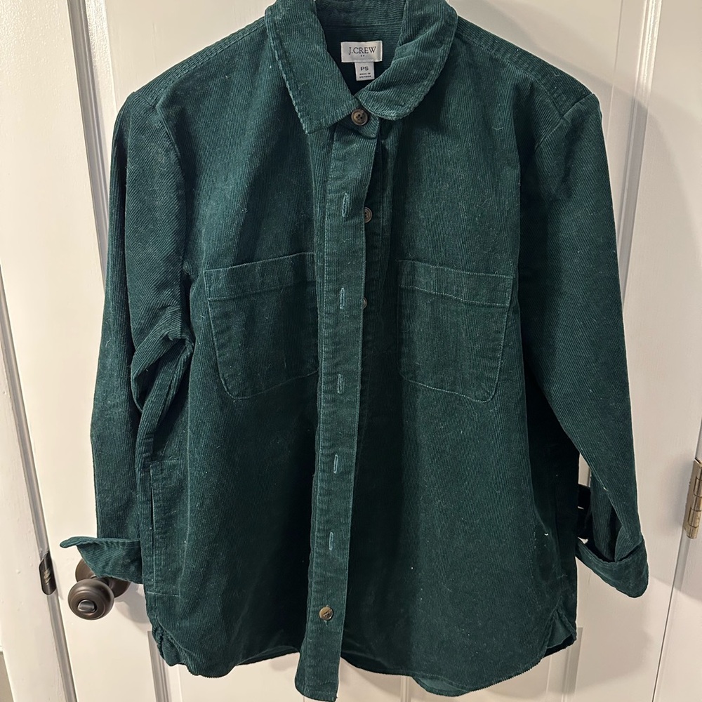 J. Crew Dark Green Shirt Jacket